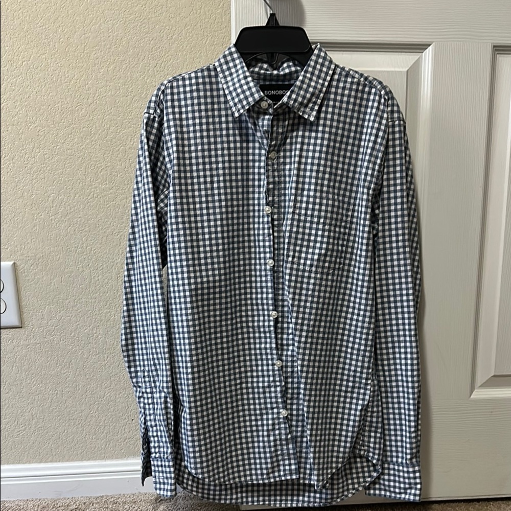 Bonobos Black and White Checkered Shirt